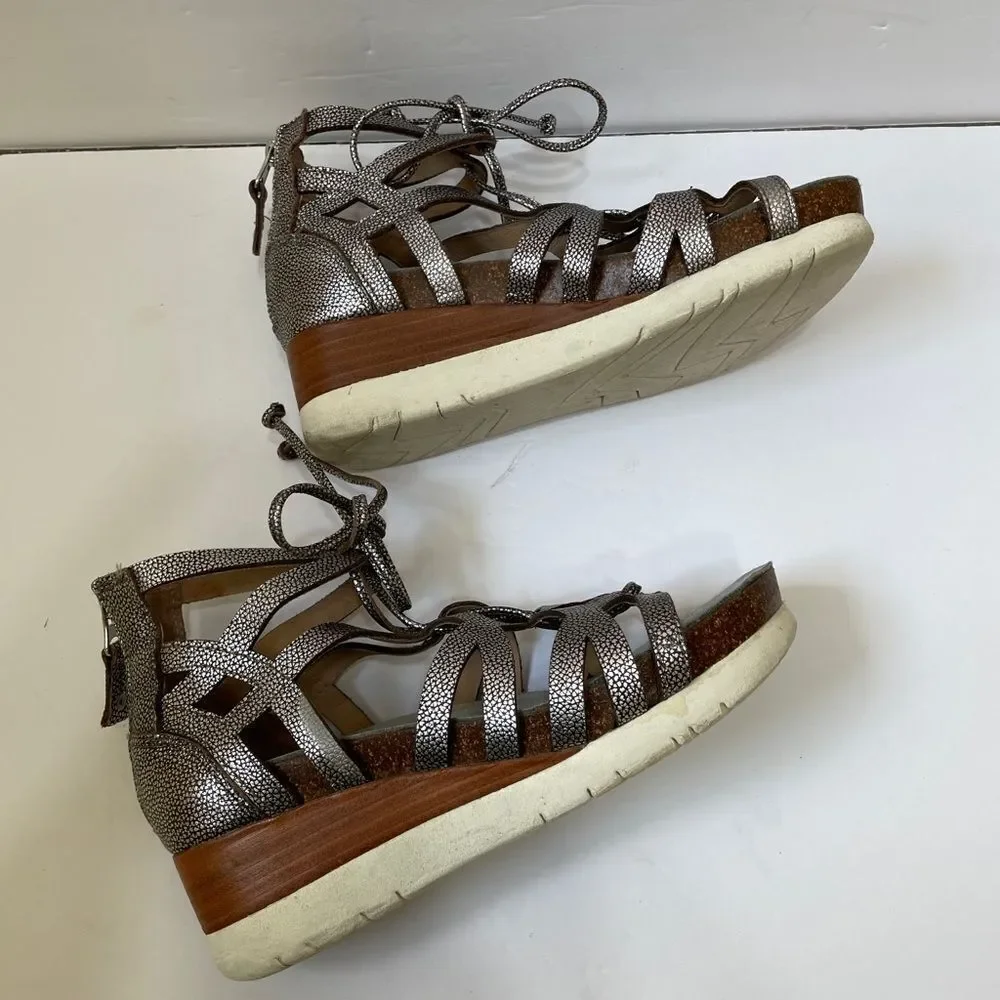 OTBT ESCAPADE WEDGE SANDALS‎ IN PEWTER